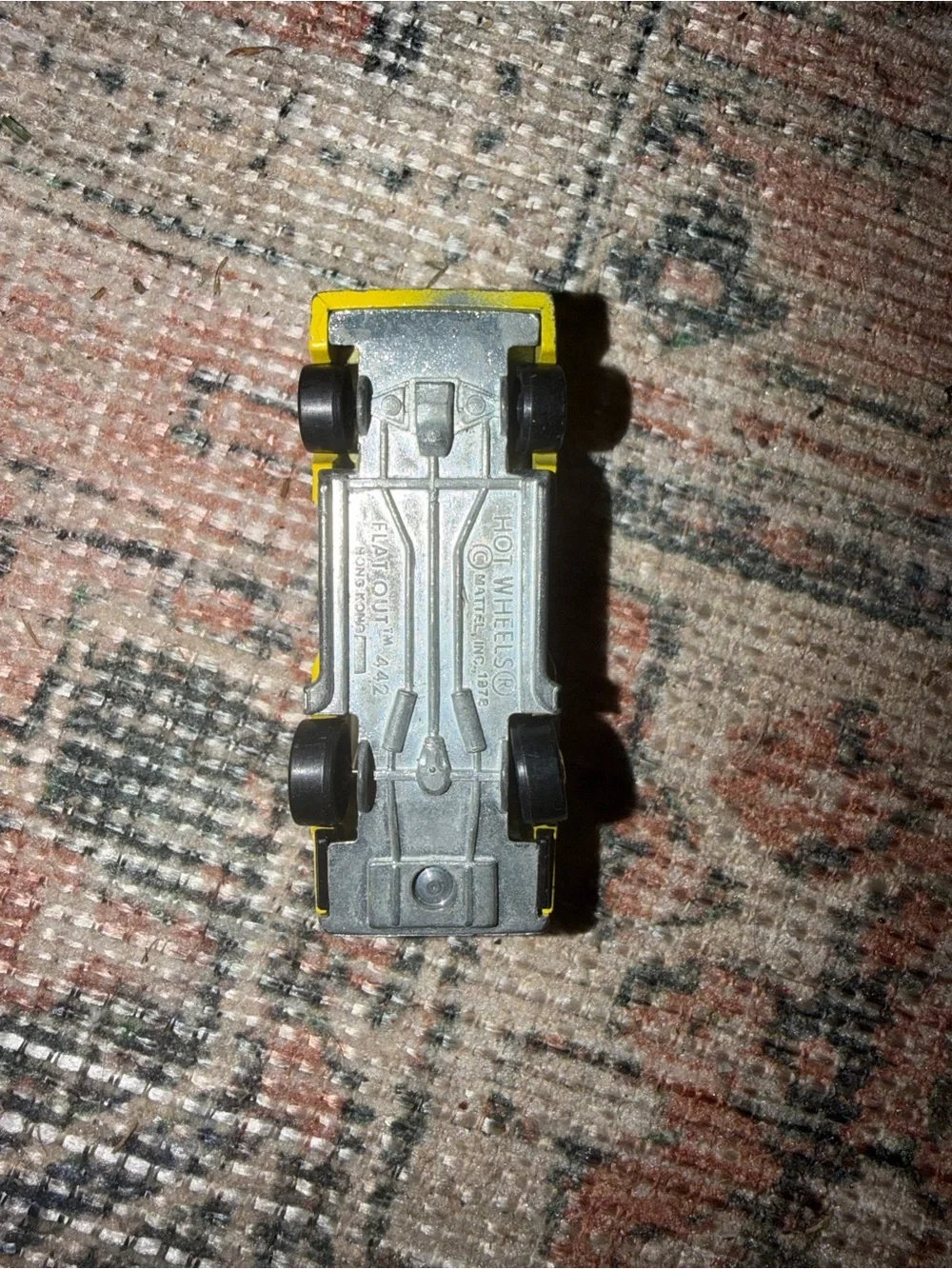 Vintage 1978 Hot Wheels Flat Out 442 Yellow Die-Cast Car